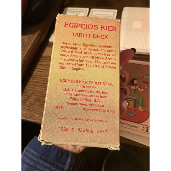 Egipcios Kier Tarot Deck Stuart R. Kaplan Complete 1984 Vintage Egyptian - Picture 11 of 12